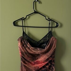 House of CB Nalini Dress (Leopard and Floral Corseted Maxi)